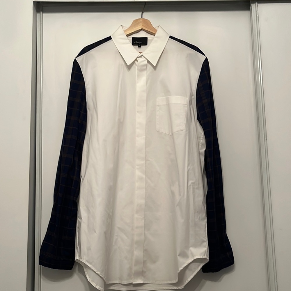 3.1 Phillip Lim long sleeve button down contrast sleeves